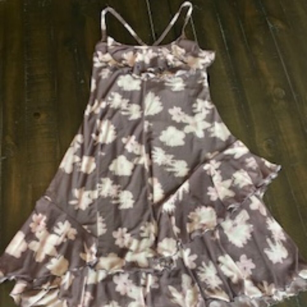 Strappy floral dress.